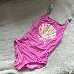 Cat & Jack Seashell Bathing Suit Sz 7/8